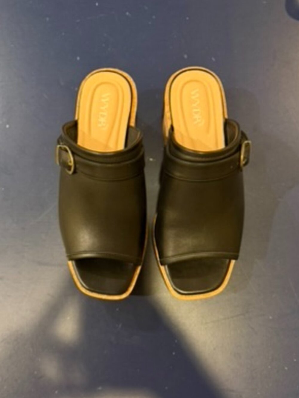 *NEW* Double Wide (WW) WYDR Black Clog Mules